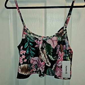 Hurley Island Style Front Swing Floral Tank Top - medium
